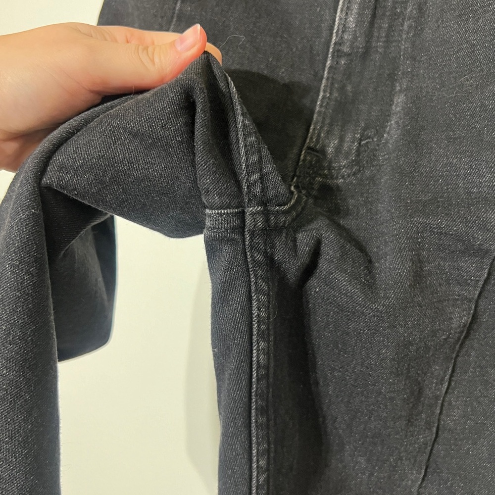 Abercrombie & Fitch Skinny High Rise Split Hem Black Jeans Women Size 4R/27 - Picture 5 of 6